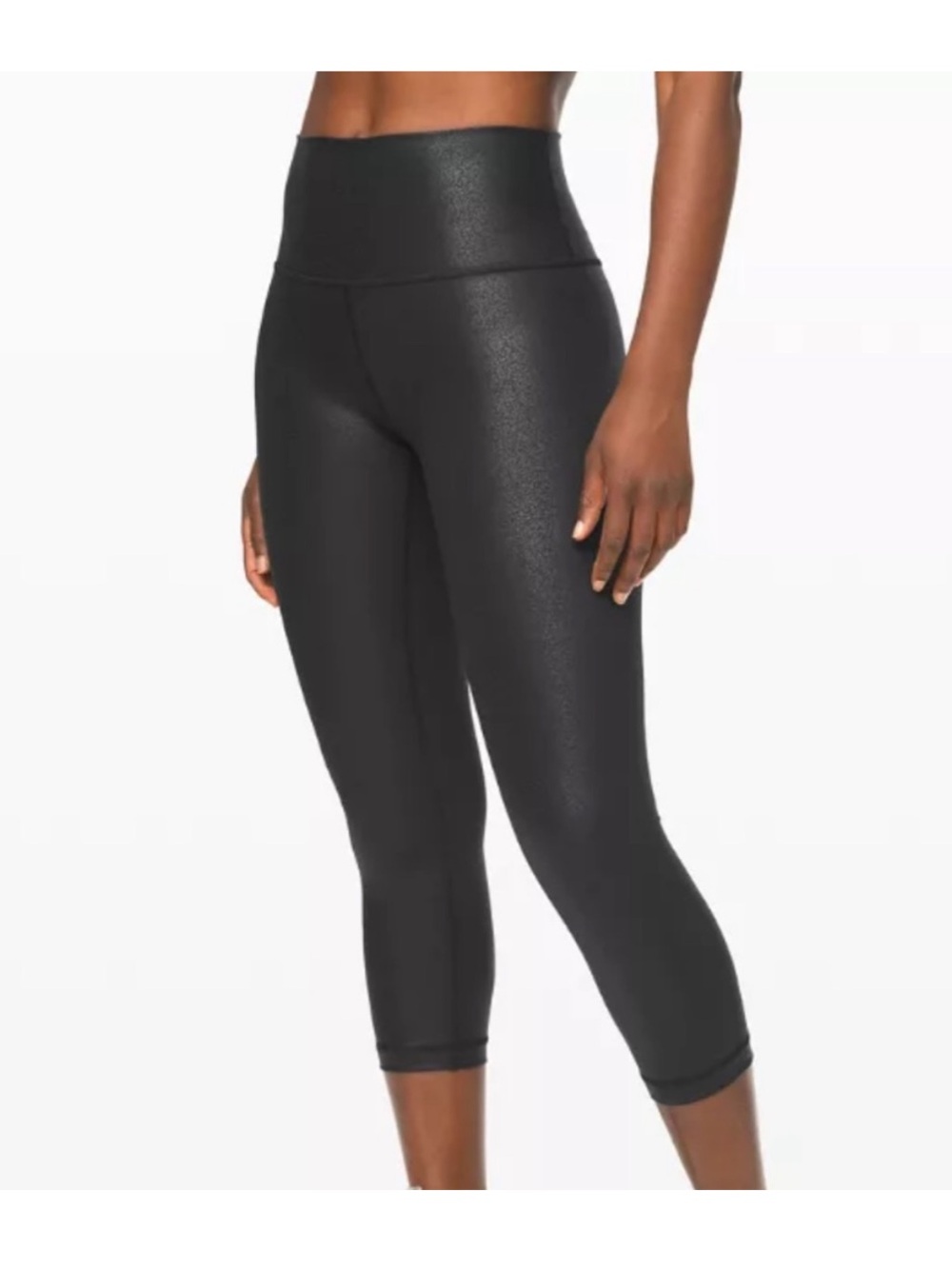 lululemon athletica wonder under crop black leggings